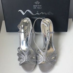 Nina Bobbie JS Dress Sandal - Silver 6M